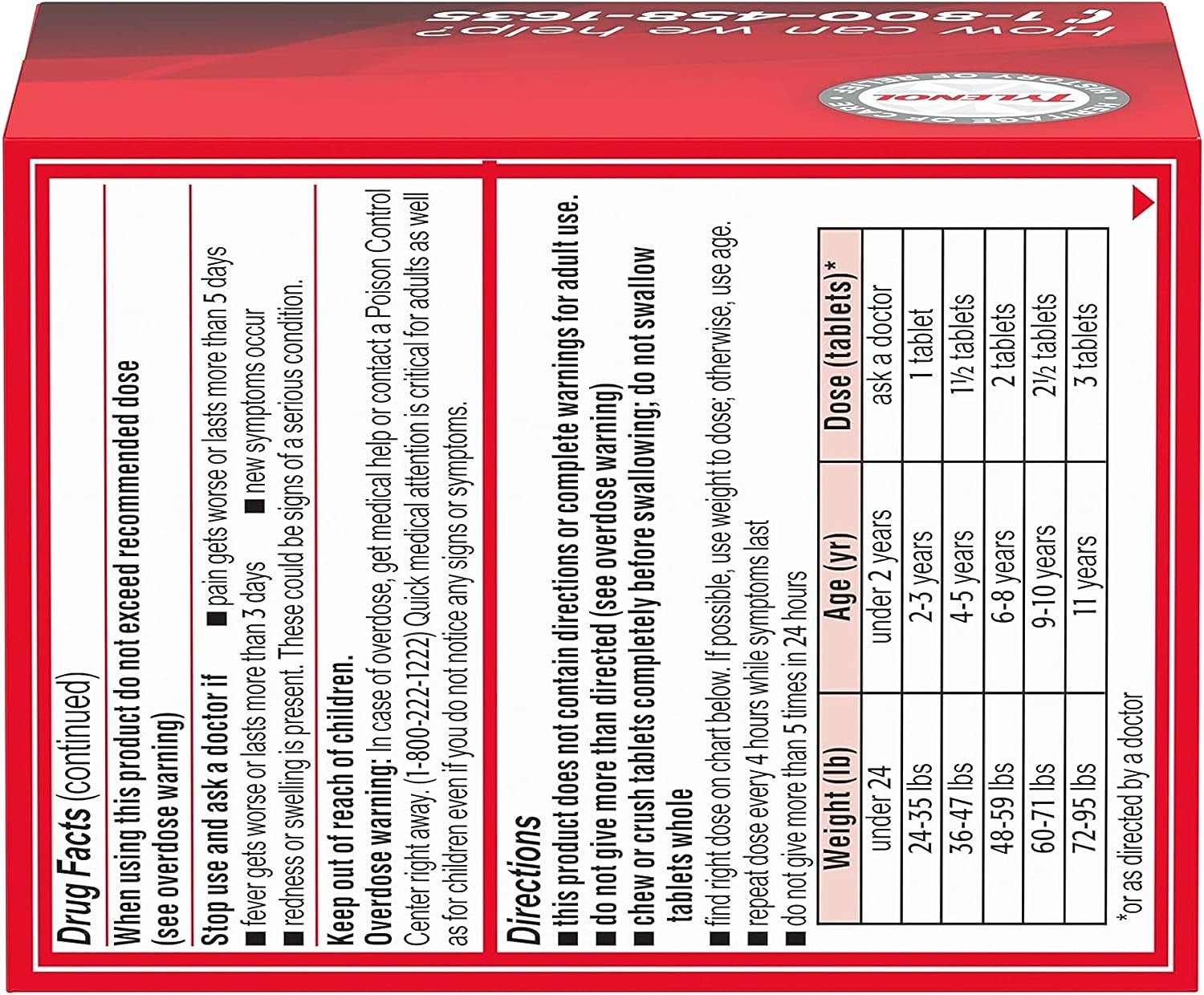 เม็ดเคี้ยวลดไข้Tylenol Children's Chewable, Grape, 24 เม็ด , ราคา 490 บาท