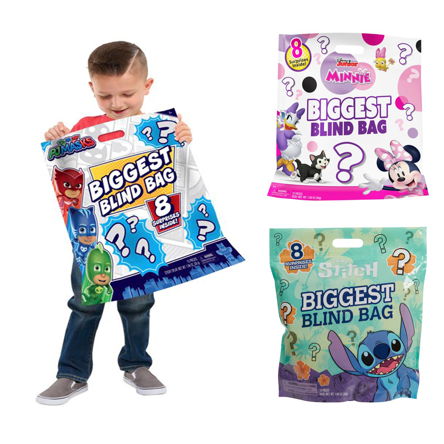 ถุงสุ่ม Just Play PJ Masks Biggest Blind Bag Ever, 8 pieces, Preschool Ages 3 up ราคา 550 บาท