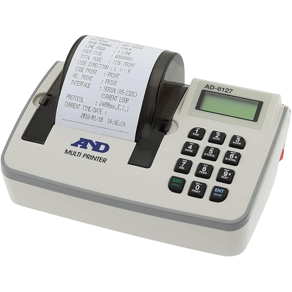 A&D รุ่น AD-8127 ปริ้นเตอร์เครื่องชั่งดิจิตอล,Multi-functional compact printer for balances/scales
