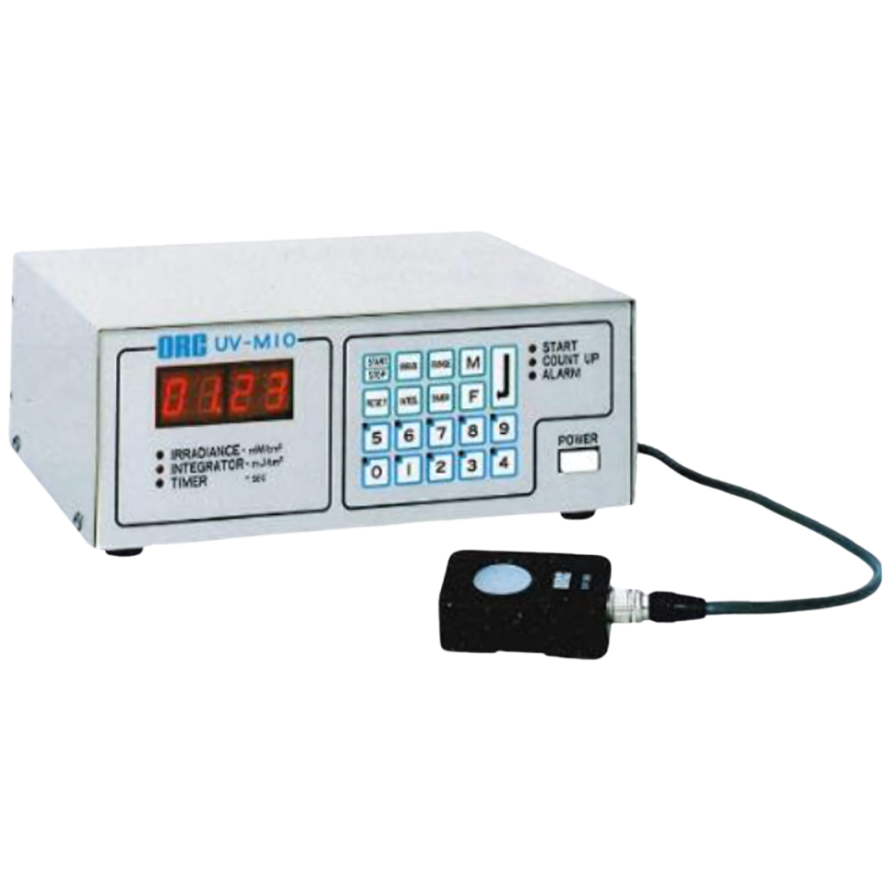 ORC รุ่น UV-M10-S-02 เครื่องวัดความเข้มข้นและปริมาณของแสงยูวีแบบอยู่กับที่,Stationary type UV intensity&energy meter,meas.range1:0.01～10.00mW/cm2,range2:0.1～50.0mW/cm2