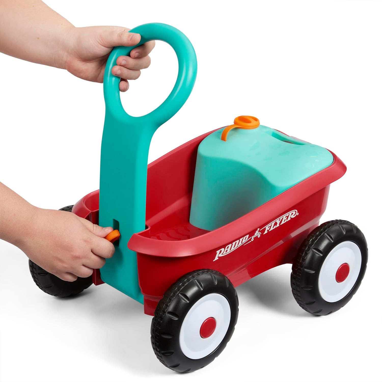 ใหม่ล่าสุด✨นำเข้าเองจาก🇺🇸 ของแท้ 💯Radio Flyer Bubble Buddy Walker Wagon, เครื่องทำฟองสบู่สำหรับเด็ก,รถหัดเดินเด็กสีแดงพร้อมล้อสำหรับอายุ 1-4 ปี ราคา 2690 บาท
