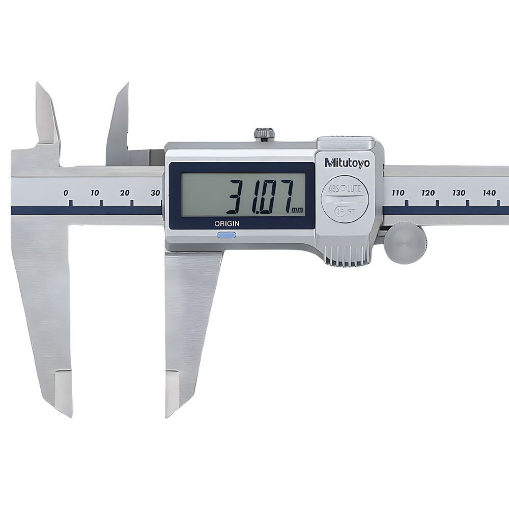 Mitutoyo รหัส 500-716-20 เวอร์เนียร์คาลิปเปอร์ดิจิตอลแบบกันฝุ่นและน้ำ, Metric IP67 digital caliper,range:1～150mm,resolution:0.01mm,w/SPC data,w/o thumb roller
