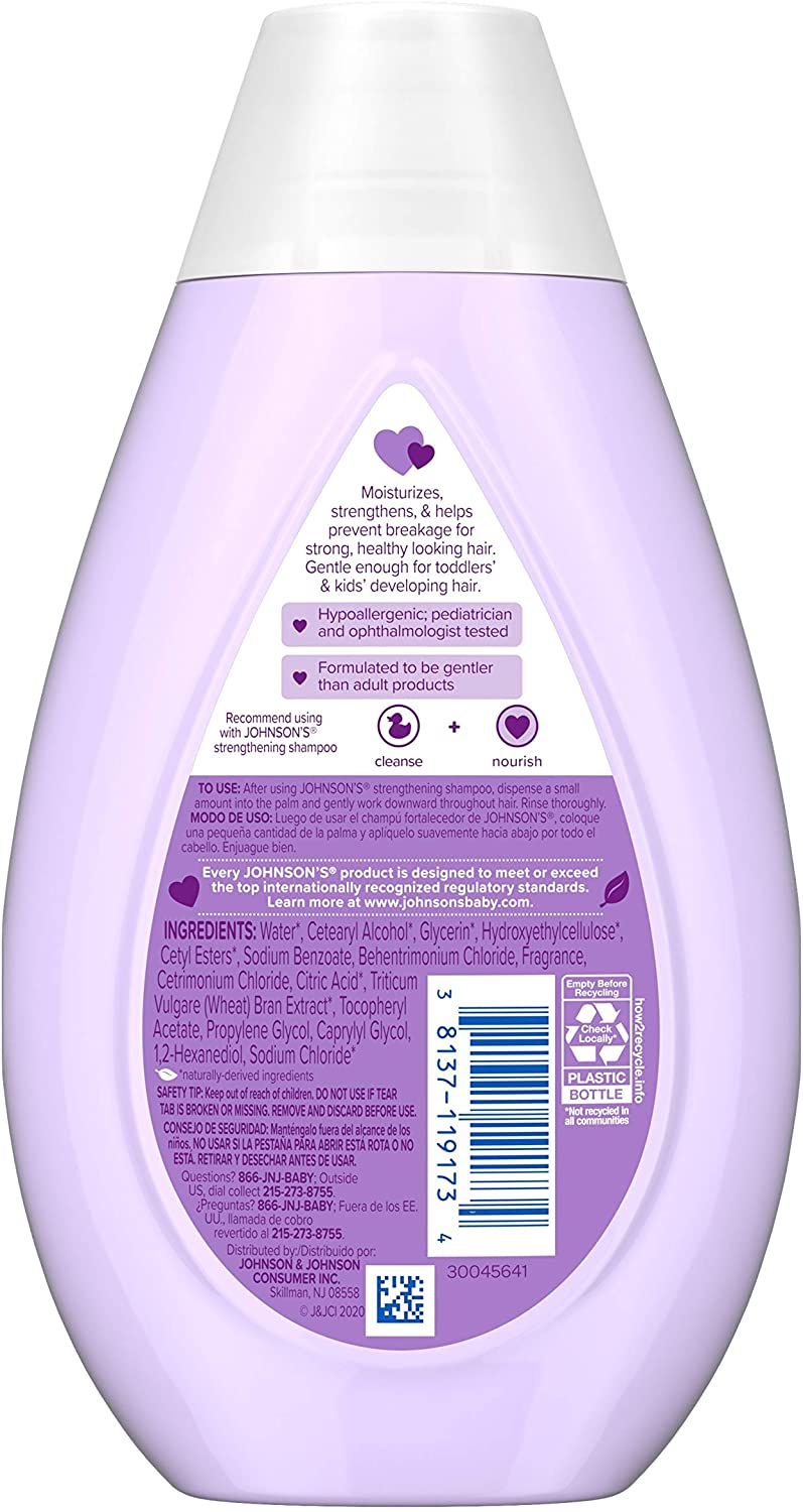 ครีมนวดผม Johnson's Strengthening Tear-Free Kids' Conditioner 13.6 fl. oz (400 ml) ราคา 450 บาท