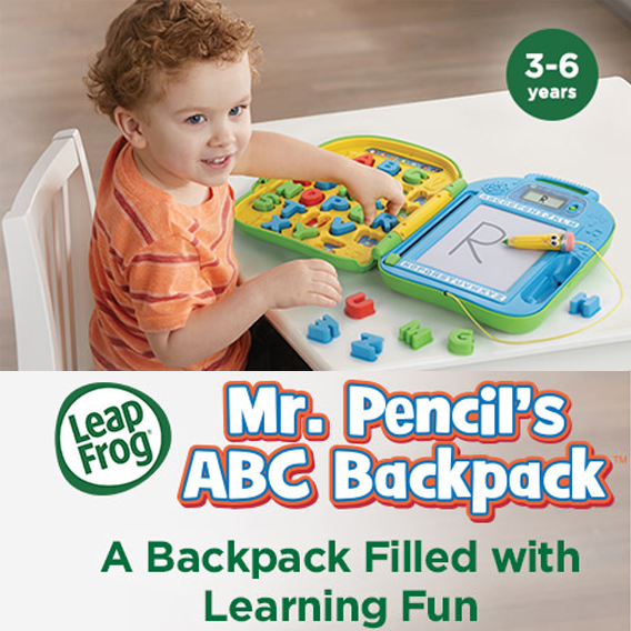 กระเป๋าเป้สอนหนังสือมหัศจรรย์ LeapFrog, Mr. Pencil's ABC Backpack, Preschool Learning Toy, Phonics Toy ลิขสิทธิ์แท้