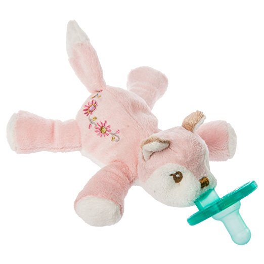 จุกหลอกตุ๊กตา สุนัขจิ้งจอก กลิซซี่ สีชมพู Mary Meyer Wubbanub Soft Toy and Pacifier, Itsy Glitzy Fox