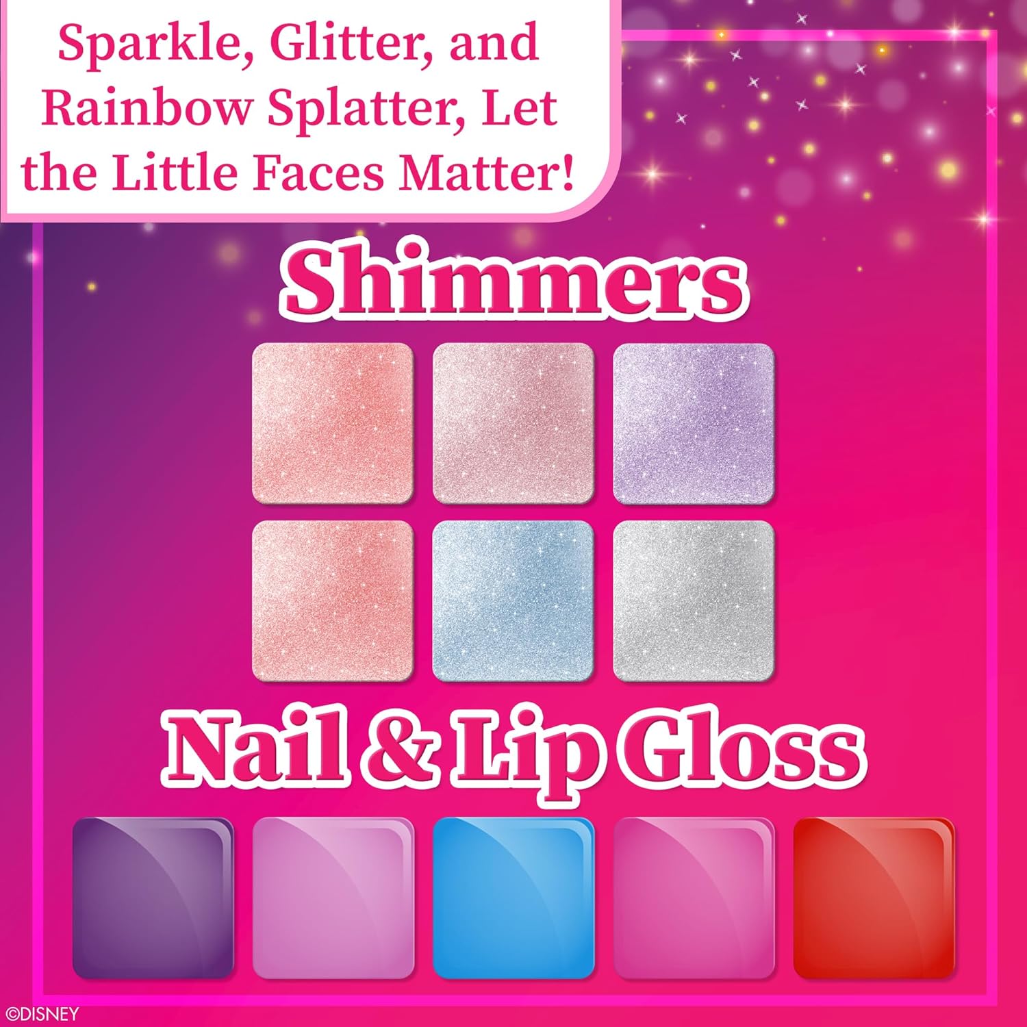 นำเข้า🇺🇸 💯Disney Princess Train Case Girls Beauty Set, ชุดแต่งหน้าสําหรับเด็กสําหรับเด็กผู้หญิง ราคา1990 บาท