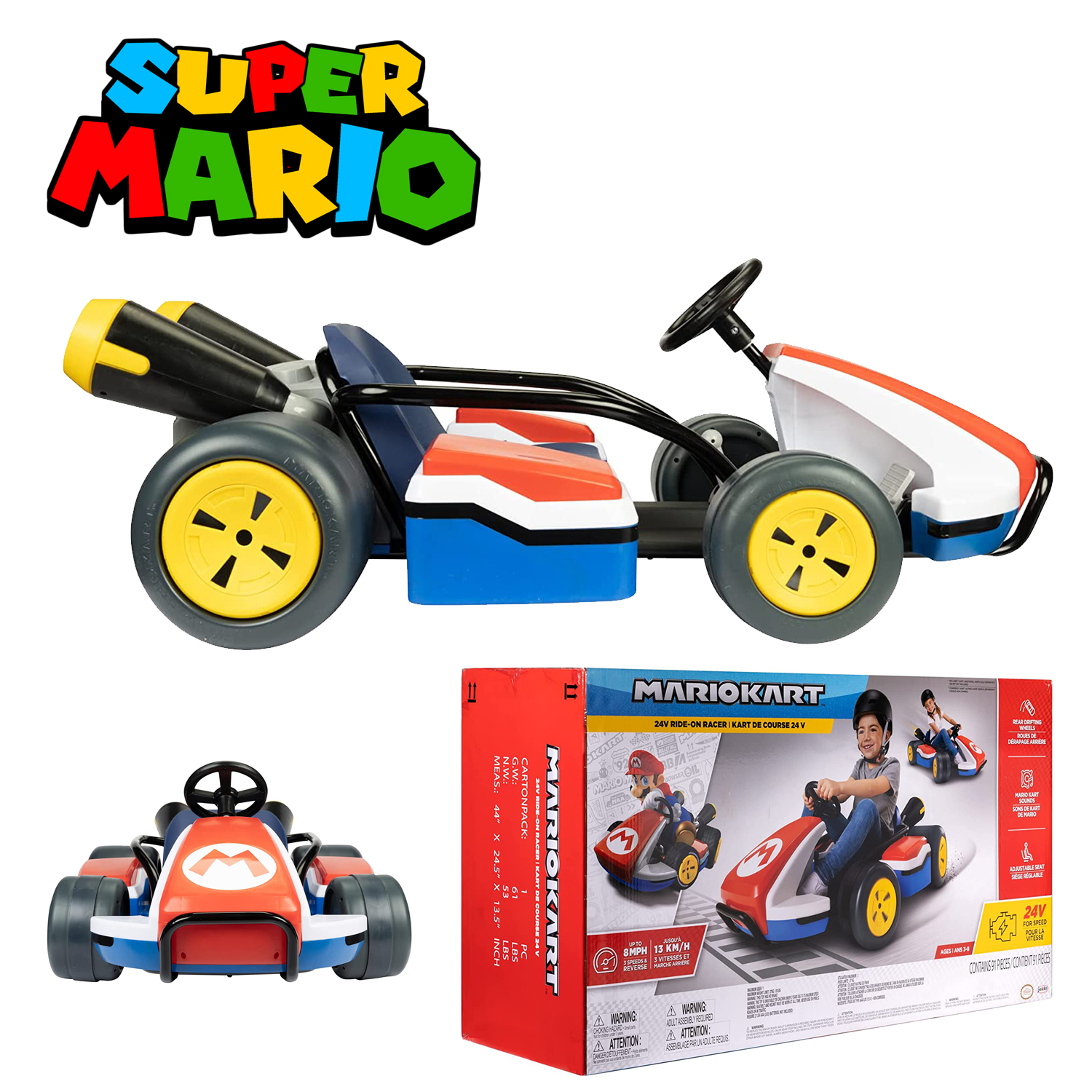 Super Mario Kart Deluxe Kids Ride On 24V Battery Powered Electric Car Toy , ราคา 31,500 บาท