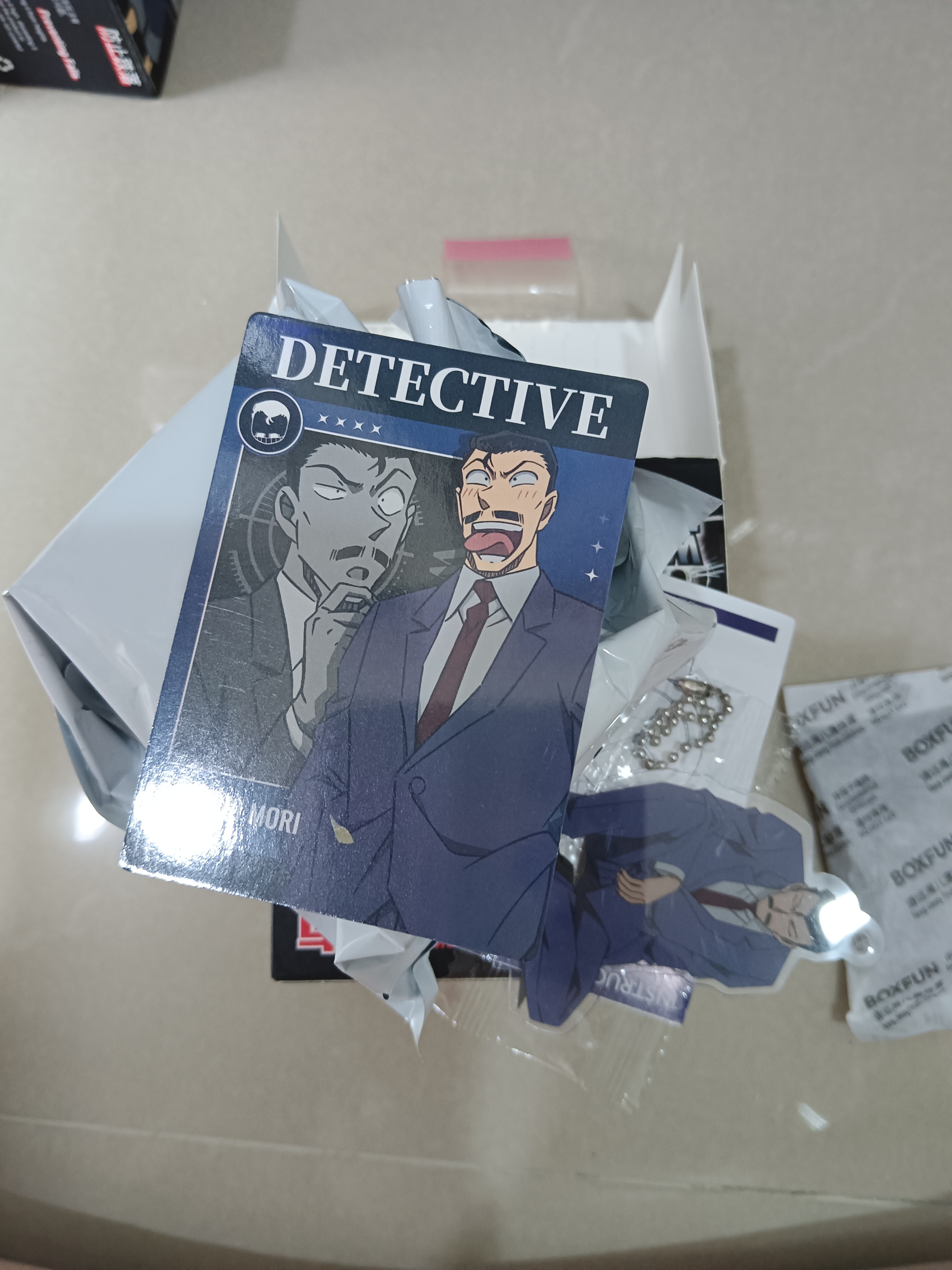 นาฬิกา Mori kogoro เช็คการ์ด ตัวกล่องมีลอยกาว