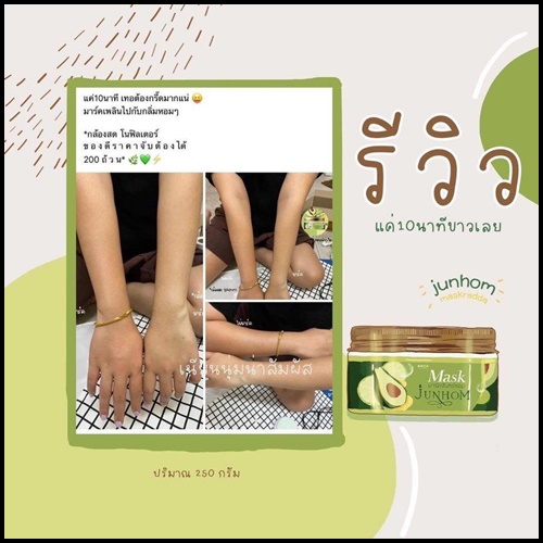 มาร์คจันทร์หอม Mask Junhom Herbal By RADA มาร์คสูตรสปา