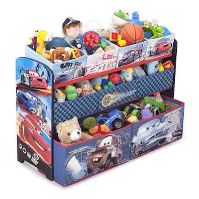 Disney Pixar's Cars Deluxe 9-Bin Toy Organizer ชั้นเก็บของเด็ก ลายคาร์ส ขนาดใหญ่ ชั้นเก็บของ 9 ช่อง