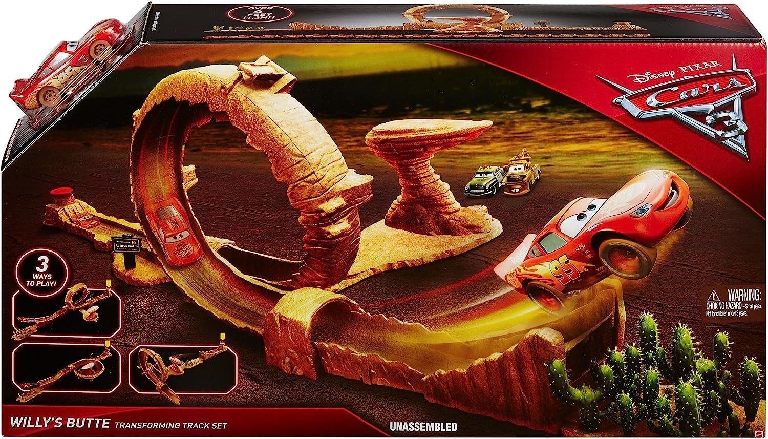 Mattel DVF40 Disney Pixar Cars 3 Willy's Butte Transforming Track Set ราคา2,490บาท