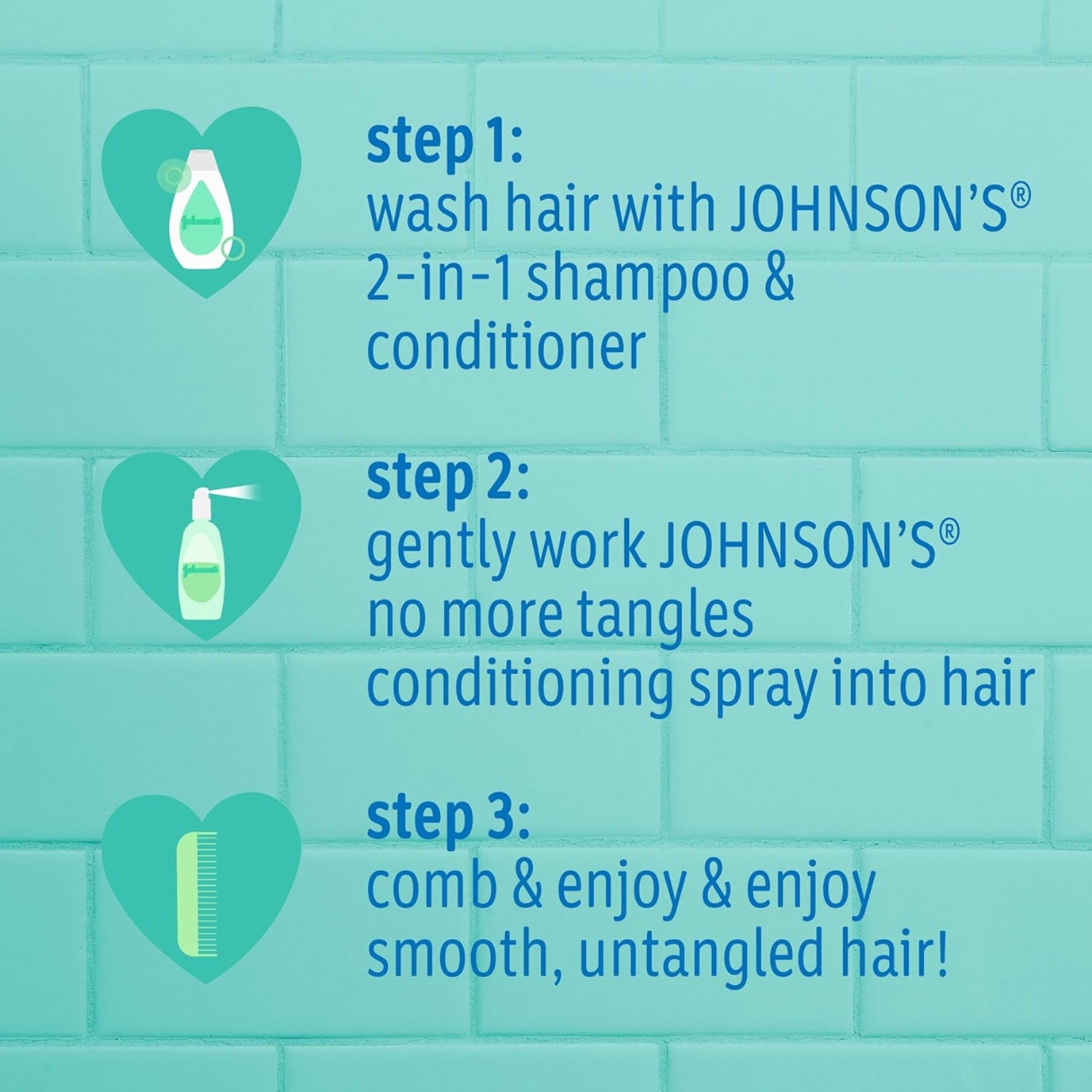 นำเข้า US จบทุกปัญหาด้วย Johnson's Kids No More Tangles 2-in-1 Detangling Shampoo & Conditioner สูตรอ่อนโยนพิเศษ 💚🌿