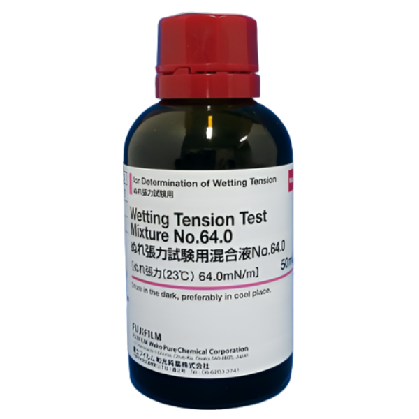 FujiFilmWako รหัสสินค้า NO.64-230-02101 น้ำยาทดสอบแรงตึงผิว, Wetting Tension Test Mixture for Determination of Wetting Tension NO.64.0,WAKO Cat.no.230-02101,package:50mL