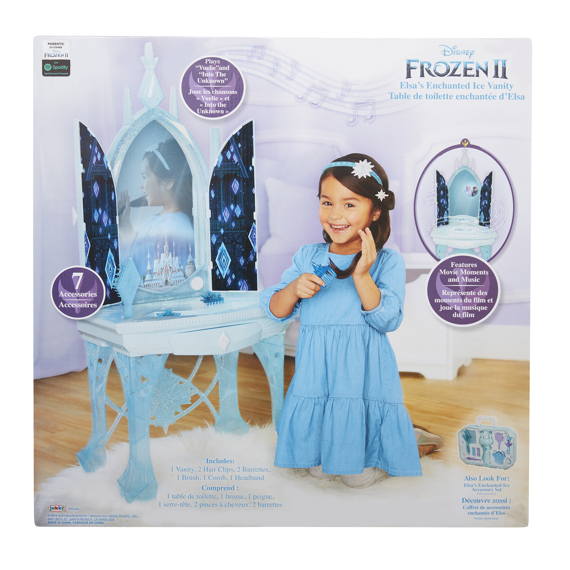 โต๊ะเครื่องแป้ง โฟรเซ่น2 มีเสียง มีไฟ Disney Frozen 2 Elsa's Enchanted Ice Vanity Includes Lights, Iconic Story Moments & Plays ราคา 4,590 บาท