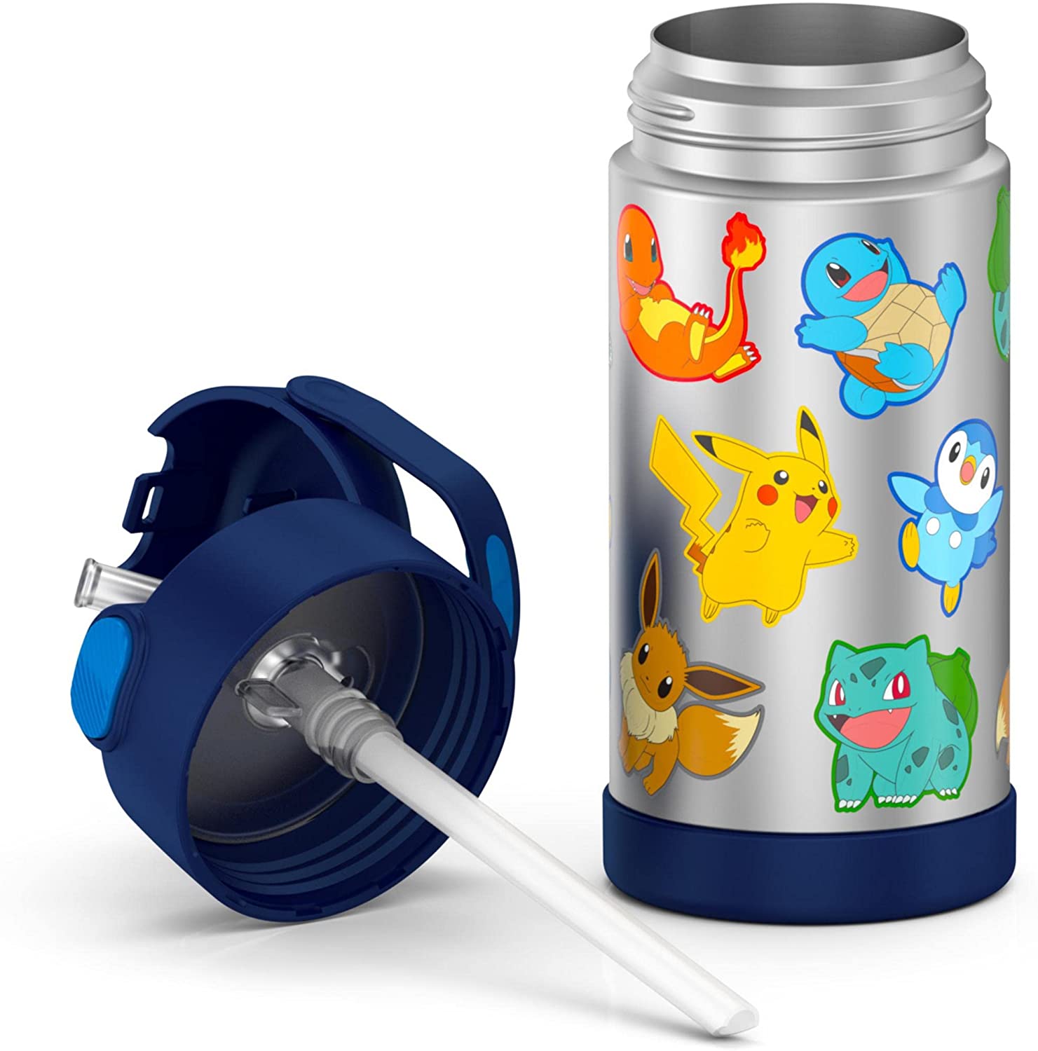 New กระติกน้ำเก็บความเย็น มีหูหิ้ว Pokemon Thermos Vacuum Insulated Stainless Steel 12 Ounce ราคา 990 - บาท