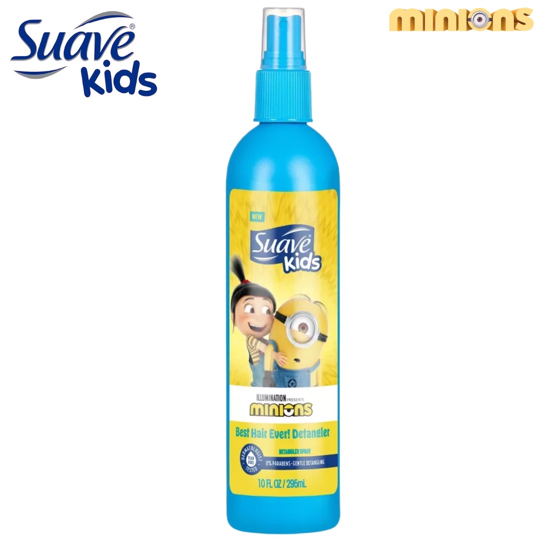 นำเข้า 🇺🇸 💛 สเปรย์หวีผม Suave Kids x Minions ผมนุ่ม หวีง่าย Best Hair Ever! Detangler Spray 10 oz (295 ml) ราคา 390 บาท