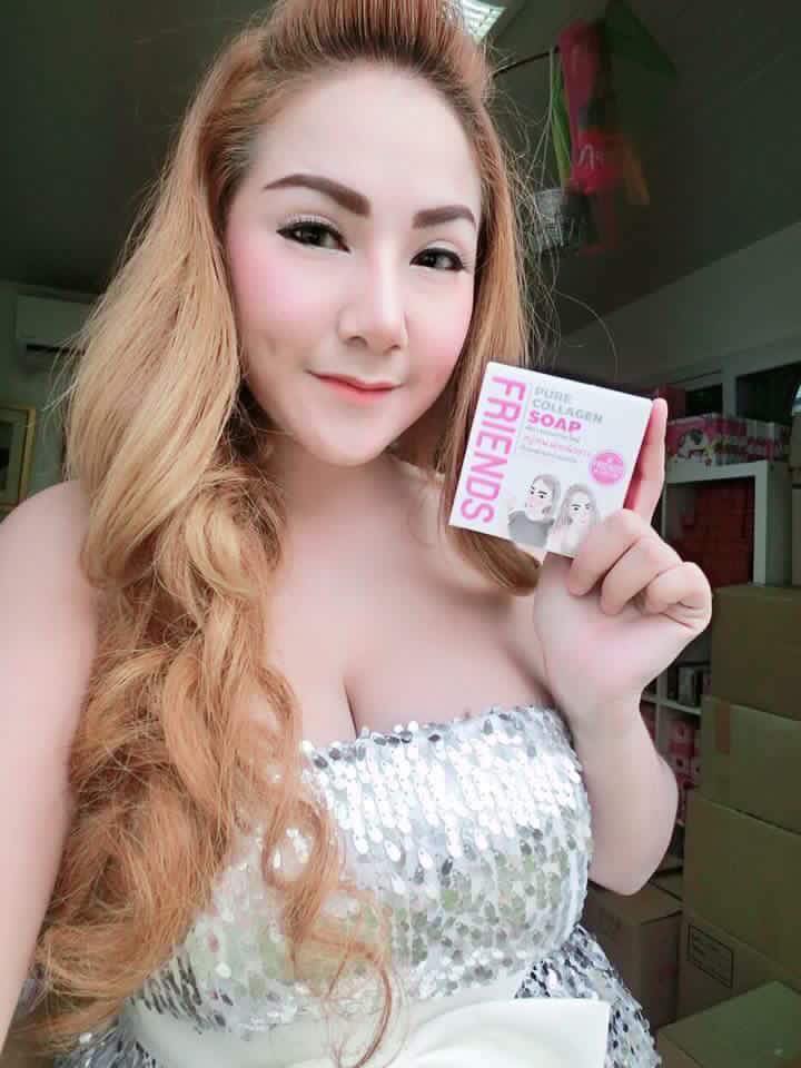 สบู่เฟรนด์ เทพฟอกผิวขาว (Friends Pure Collagen Soap สูตร All in One)