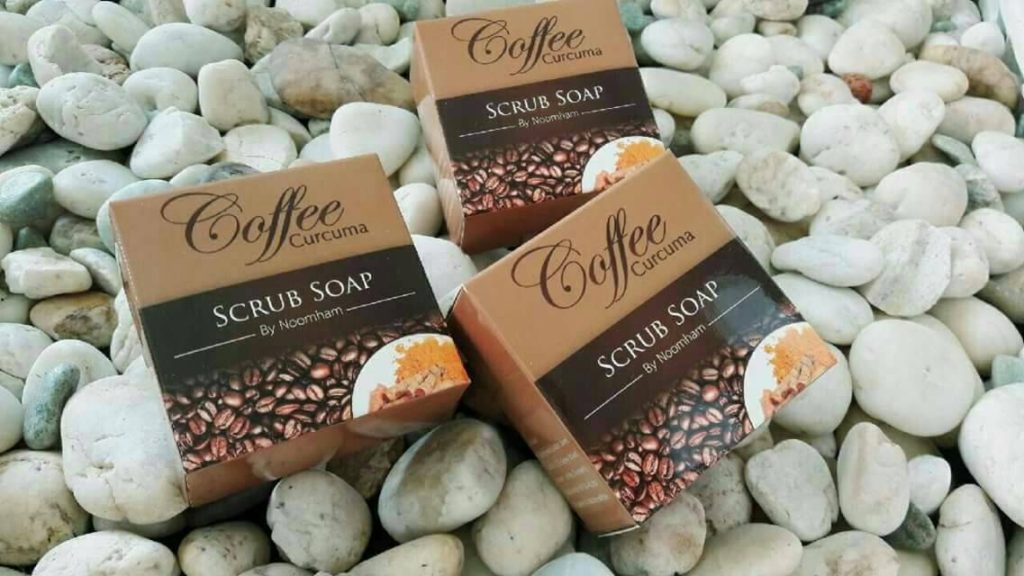 สบู่สครับกาแฟ ผสมขมิ้นชัน (Coffee Curcuma Scrub Soap By Noomham)