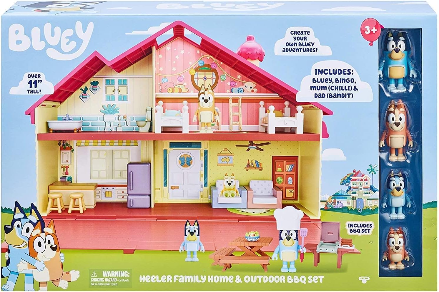นำเข้า 🇺🇸 “เติมเต็มความสุขให้เด็กๆ กับ Bluey Mega Bundle 🏡✨บ้าน Bluey, BBQ Playset และ 4 ตัวละครสุดน่ารัก! 🎉 ราคา 3,190 บาท