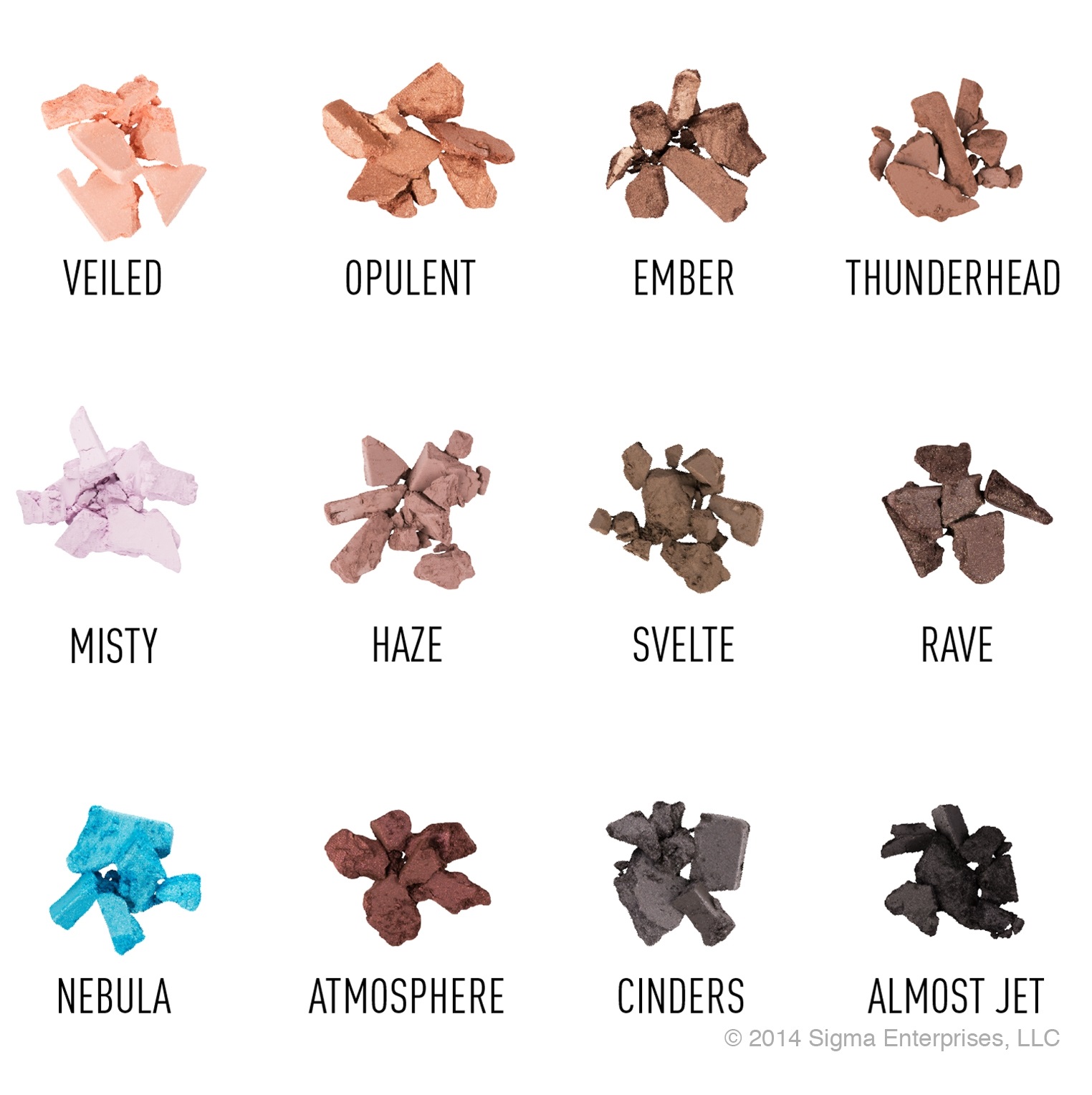 SIGMA :: Eye Shadow Palette - Smoke Screen พาเลทท์ 12 เฉดสี รวมโทนสีที่แตกต่างไว้ด้วยกัน