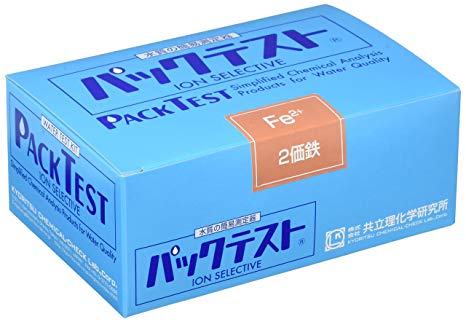 Kyoritsu รหัสสินค้า WAK-Fe2+ ชุดทดสอบคุณภาพน้ำค่าเหล็ก,Pack test for Iron (Divalent),meas.range:0.2～10 mg/L,(Quantity 50pcs./box)