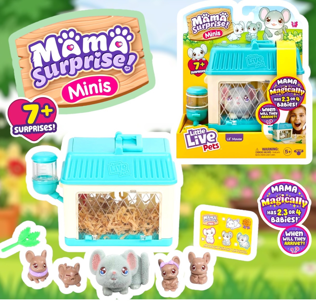 นำเข้า USA Little Live Pets: Mama Surprise Minis – Lil’ Mouse สําหรับเด็ก อายุ 5+ ปี ราคา 1,990 บาท