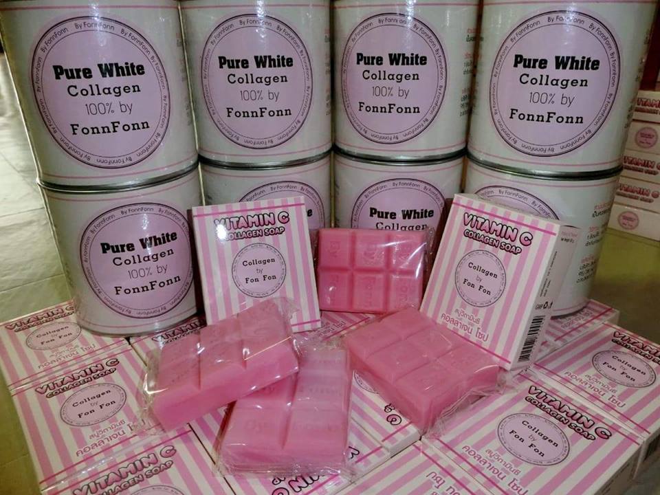 สบู่ฝนฝน วิตามินซี คอลลาเจน (Vitamin-C collagen soap By Fon Fon)
