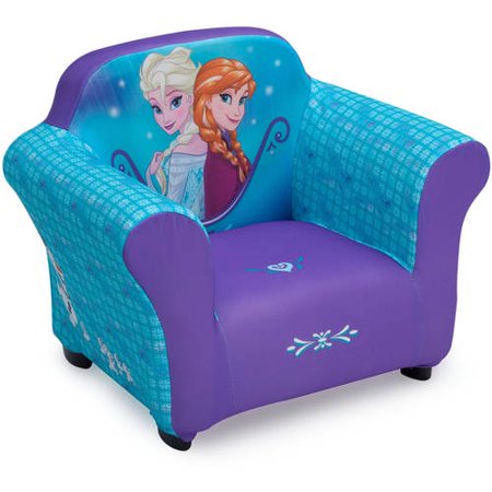 Disney Frozen Kids Upholstered Chair with Sculpted Plastic Frame by Delta Children