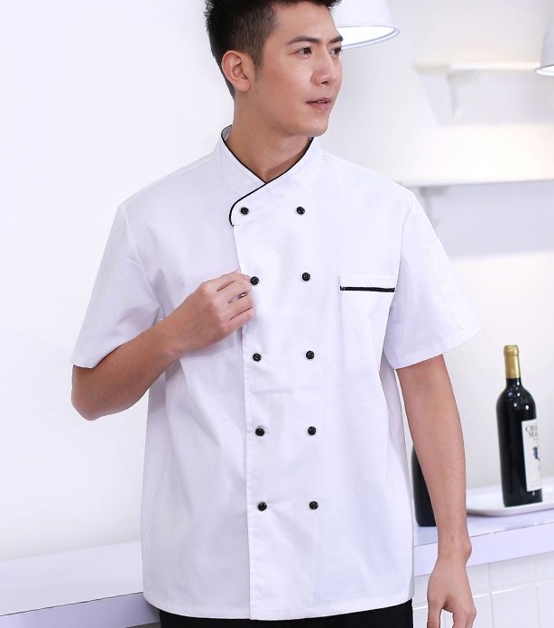 C6203007 เสื้อเชฟ เสื้อพ่อครัว เสื้อแม่ครัว เสื้อพนักงานทำอาหาร เสื้อกุ๊ก แขนยาว สีภาพ M-4XL C6203007 เสื้อ+ผ้ากันเปื้อน