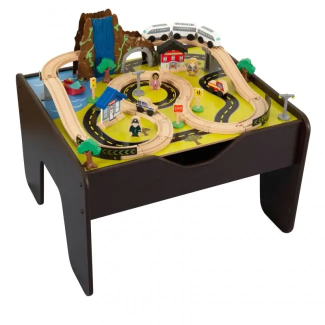 นำเข้า🇺🇸 โต๊ะรถไฟKidKraft Rocky Mountain Wooden Train Set , พร้อมอุปกรณ์เสริม 48 ชิ้น, ราคา 5,490 บาท