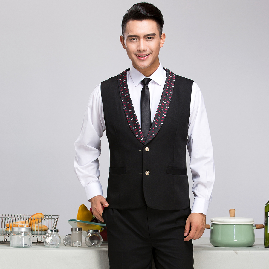 N6205006 ชุดพนักงานไนท์คลับ,Night wear,Tooling Bar Waiter,ชุดพนักงานบาร์,ชุดพนักงานโรงหนัง,ชุดพนักงานโรงละคร คาซิโน สีภาพ L-4XL N6205006 เสื้อกั๊กตัวเดียว