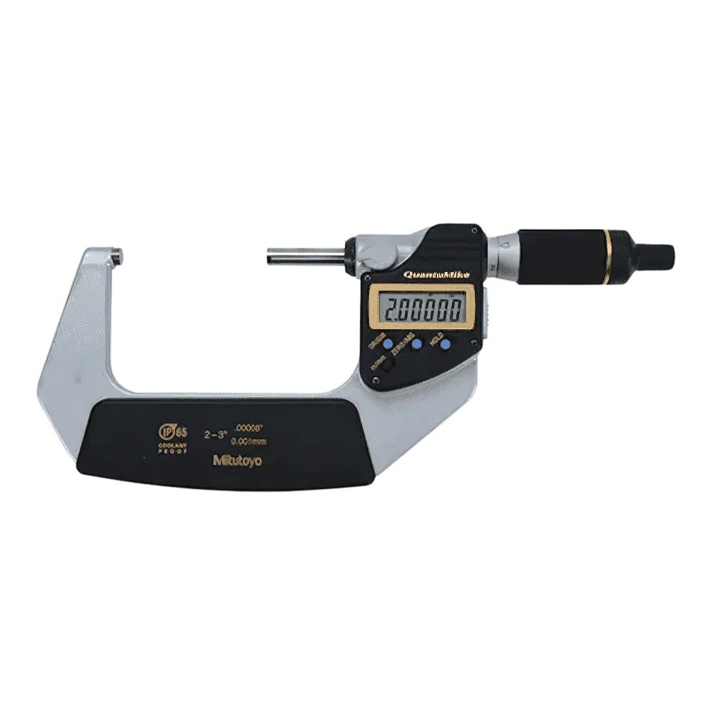Mitutoyo รหัส 293-182-30 ไมโครมิเตอร์วัดนอกแบบดิจิตอลแกนหมุนเร็ว , QuantuMike digital micrometer(inch/metric),w/data output and rapid advance , measurement range: 2～3”/50～75mm