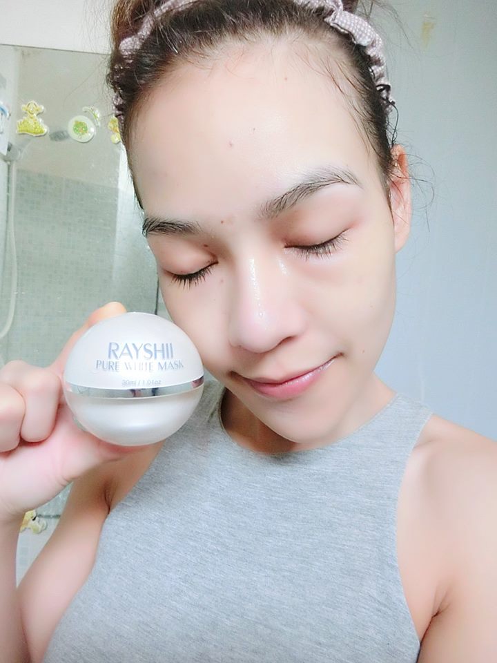 มาส์ก เรชิ Rayshi Pure White Mask Sleeping mask สูตรพิเศษ เนื้อมาส์กนุ่ม