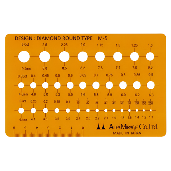 Alfa Mirage รุ่นM-5เทมเพลตกลม,Desige Template for Diamond round type