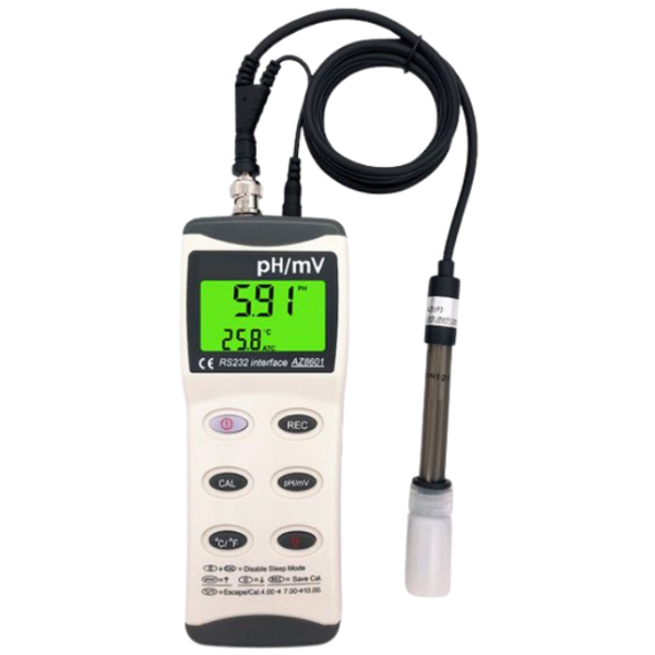 AZ Instrument รุ่น AZ-8601 เครื่องวัดพีเอชและอุณหภูมิ,Portable pH meter,with pH probe,pH measuring range:0.00～14.00