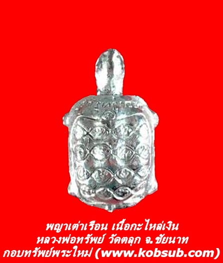 พญาเต่าเรือน เนื้อกะไหล่เงิน หลวงพ่อทรัพย์ วัดตลุก จ.ชัยนาท
