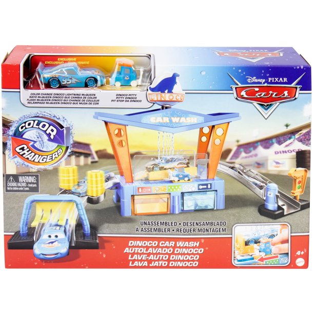 Disney Pixar Cars เปลี่ยนสีรถ Dinoco Car Wash Car Vehicle Playset, 23 Pieces ราคา 1,990 - บาท