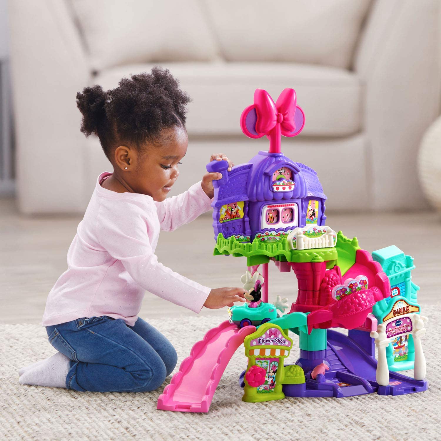 รถรางมินนี่ เม้าส์ VTech Go! Go! Smart Wheels - Disney Minnie Mouse Around Town Playset,Pink ราคา 2,190 บาท