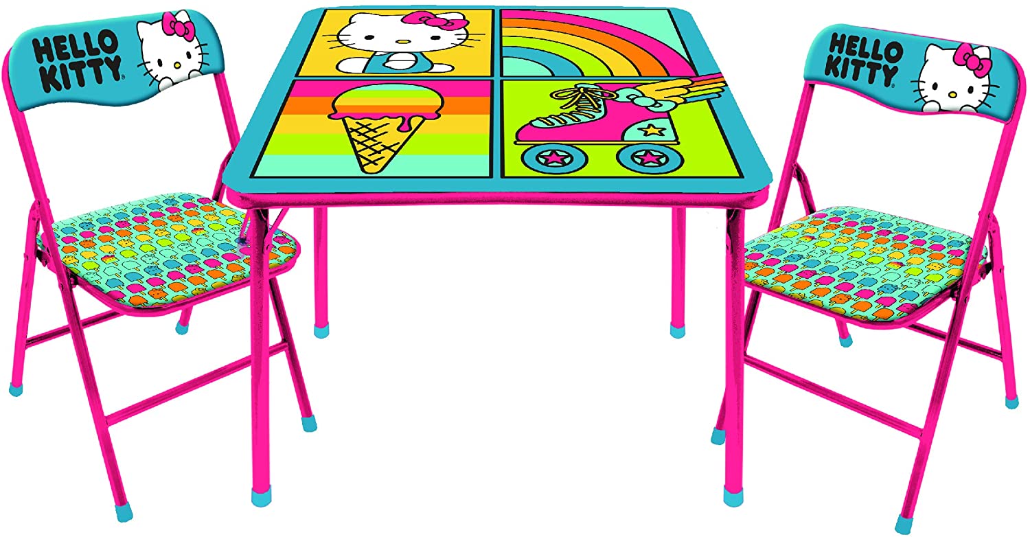 ชุดโต๊ะเขียนหนังสือและเก้าอี้ 3 ชิ้น Hello Kitty ,Hello Kitty 3 Piece Table and Chair Set