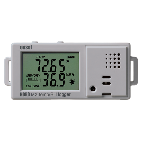 Onset’s HOBO รหัส MX-1101 เครื่องวัดและบันทึกค่าอุณหภูมิความชื้น,Data logger: 0%～90% relative humidity measured, -4°F～158°F, -20°C～70°C, LCD