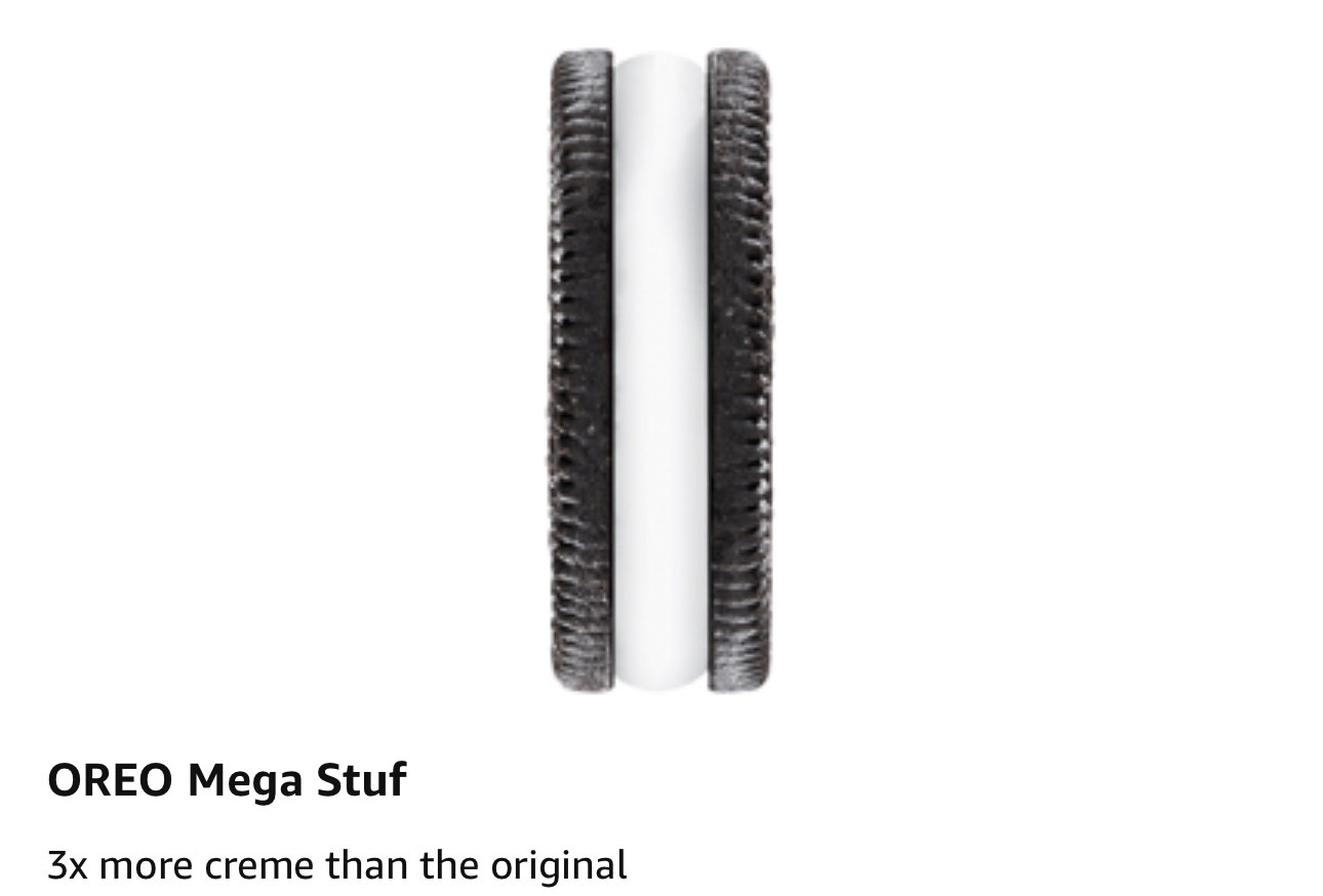 นำเข้า🇺🇸 โอริโอ้ สอดไส้เยอะพิเศษ3เท่า ขนาด ปาร์ตี้ไซส์ OREO Mega Stuf Chocolate Sandwich Cookies, Party Size, 1 lb 9.35 oz [718.66 กรัม] แพคใหญ่ราคา 450 บาท