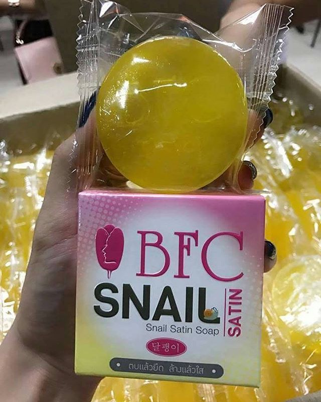 สบู่BFCสเนลซาติน (BFC SNAIL SATIN SOAP) ตบแล้วยืด ล้างแล้วใส