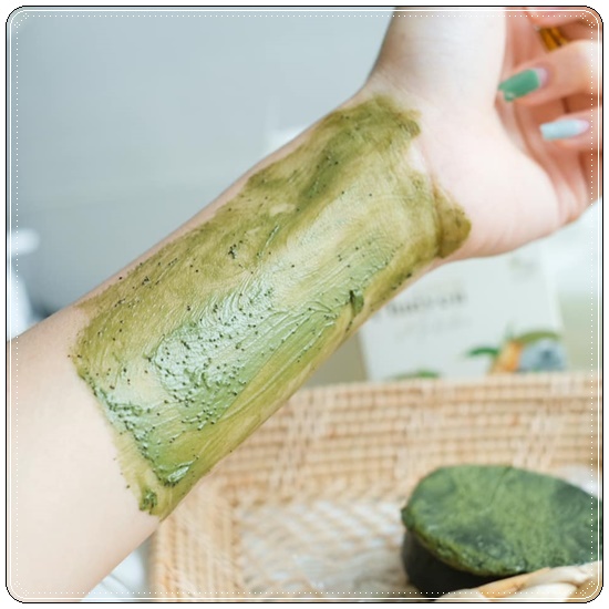 สครับกาแฟชาเขียว Phaiyen Scrub Soap Matcha สบู่ไพรเย็นมัทฉะสครับ