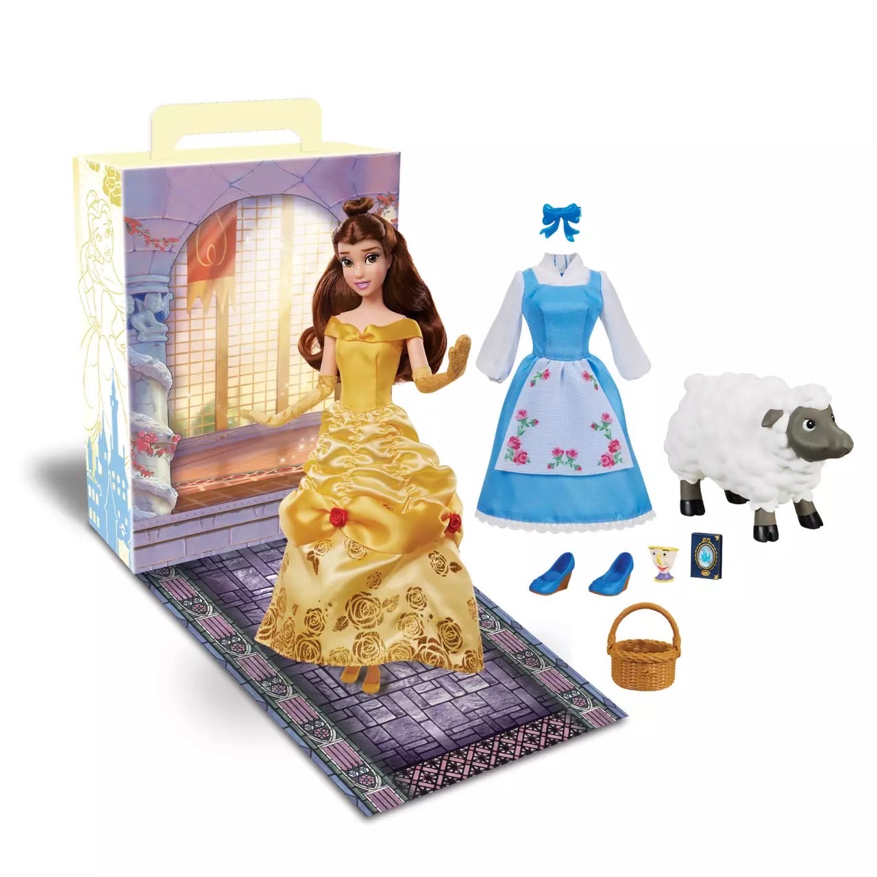 นำเข้า 🇺🇸 เซ็ทตุ๊กตาเบล และกิจกรรมระบายสีBelle Disney Story Doll – Beauty and the Beast 11" ราคา 1,590 บาท