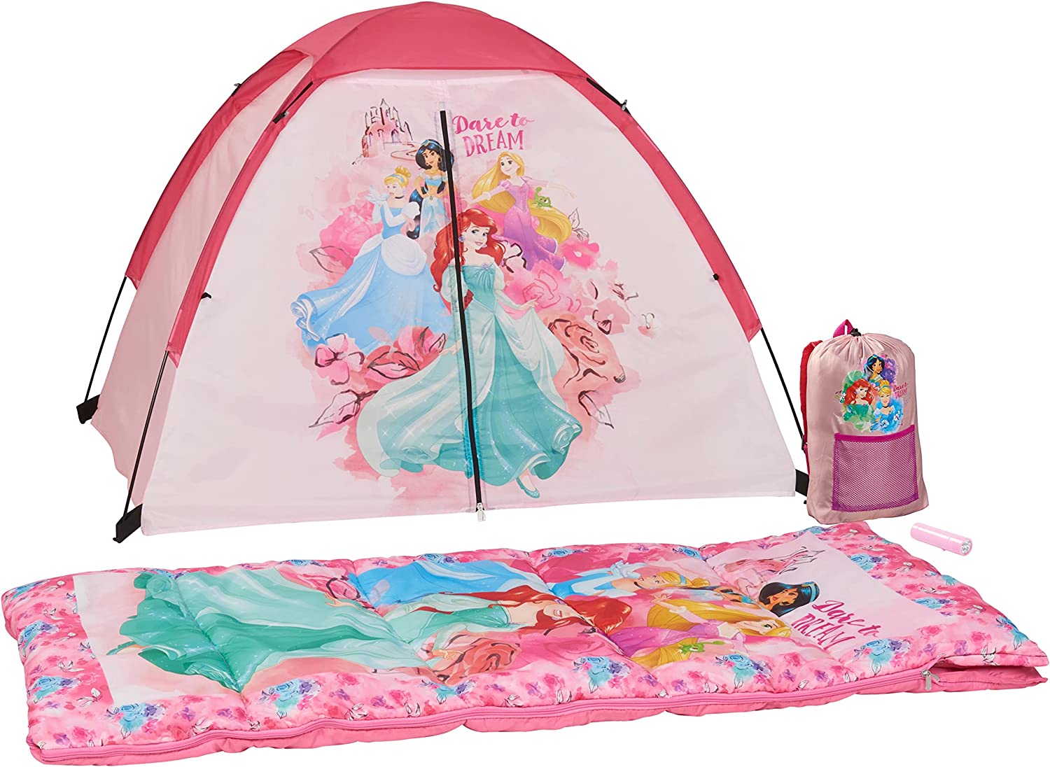 เต็นท์ เจ้าหญิง พร้อมถุงนอน ลายเจ้าหญิง Disney Princess Kids Camp Set - Tent, Backpack