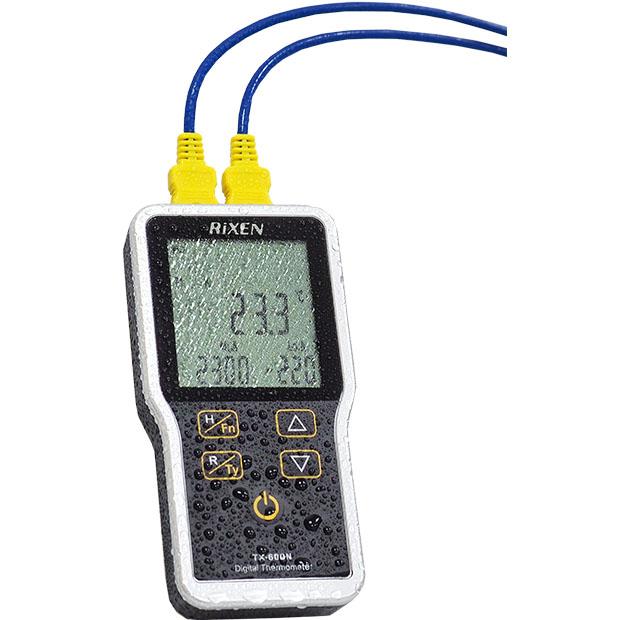 Rixen รุ่นTX-600Nเครื่องวัดและบันทึกอุณหภูมิ2ช่องโพรบDigital thermometer, 2ch.Data-Logger(Water-Proof)
