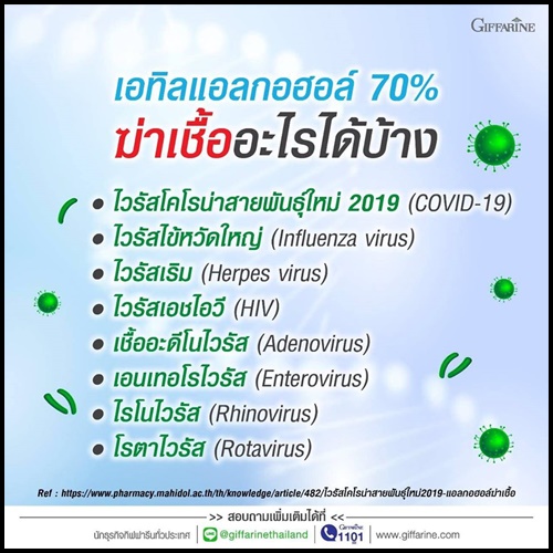 กิฟฟารีน ไฮจีนิค แฮนด์ เจล Giffarine hygienic hand gel เจลล้างมือ สูตรพิเศษ