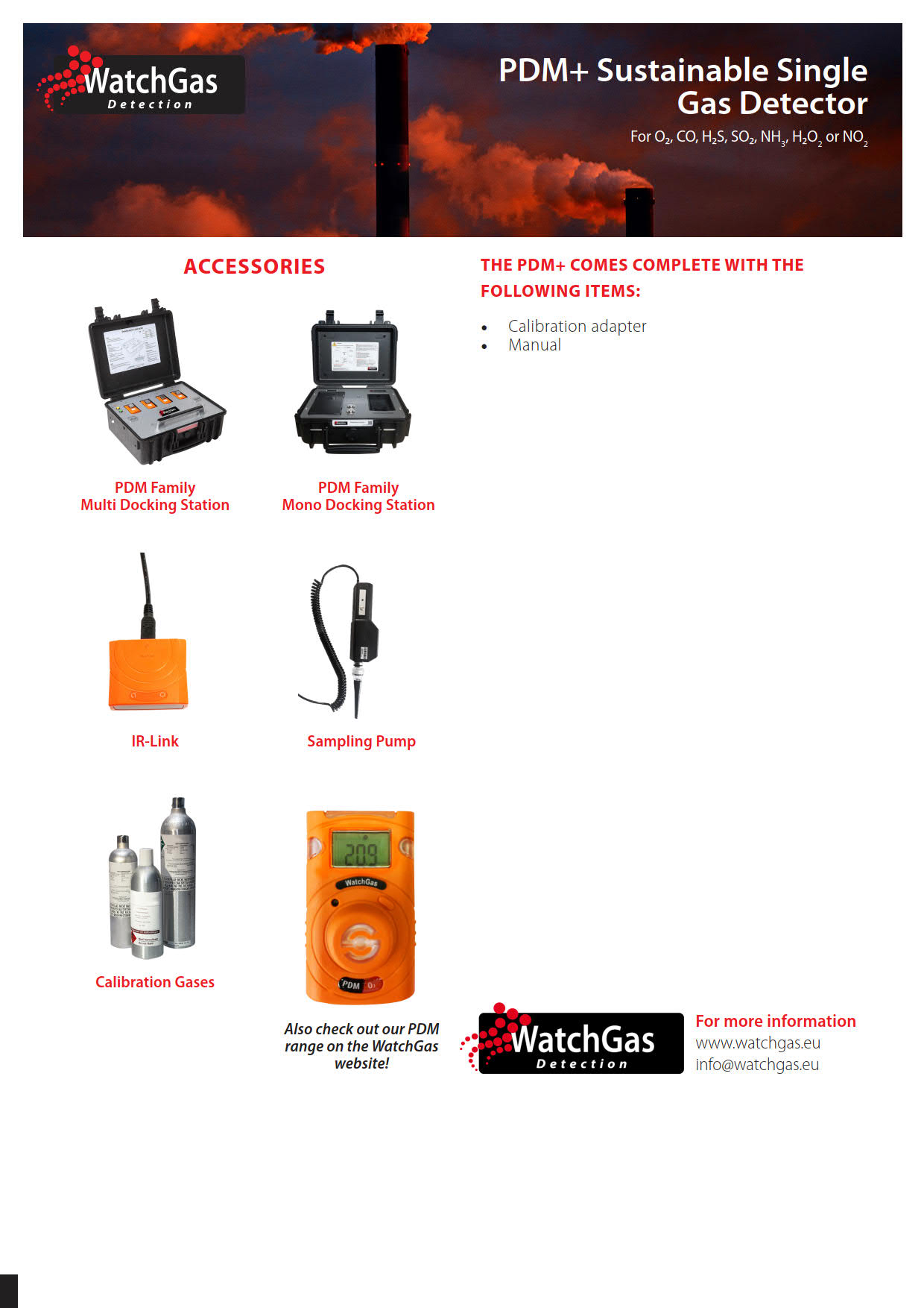 WatchGas รุ่นPDM+(O2)เครื่องวัดตรวจจับก๊าซออกซิเจนขนาดพกพาWatchGas PDM+Sustainable(O2)Single-Gas Detector