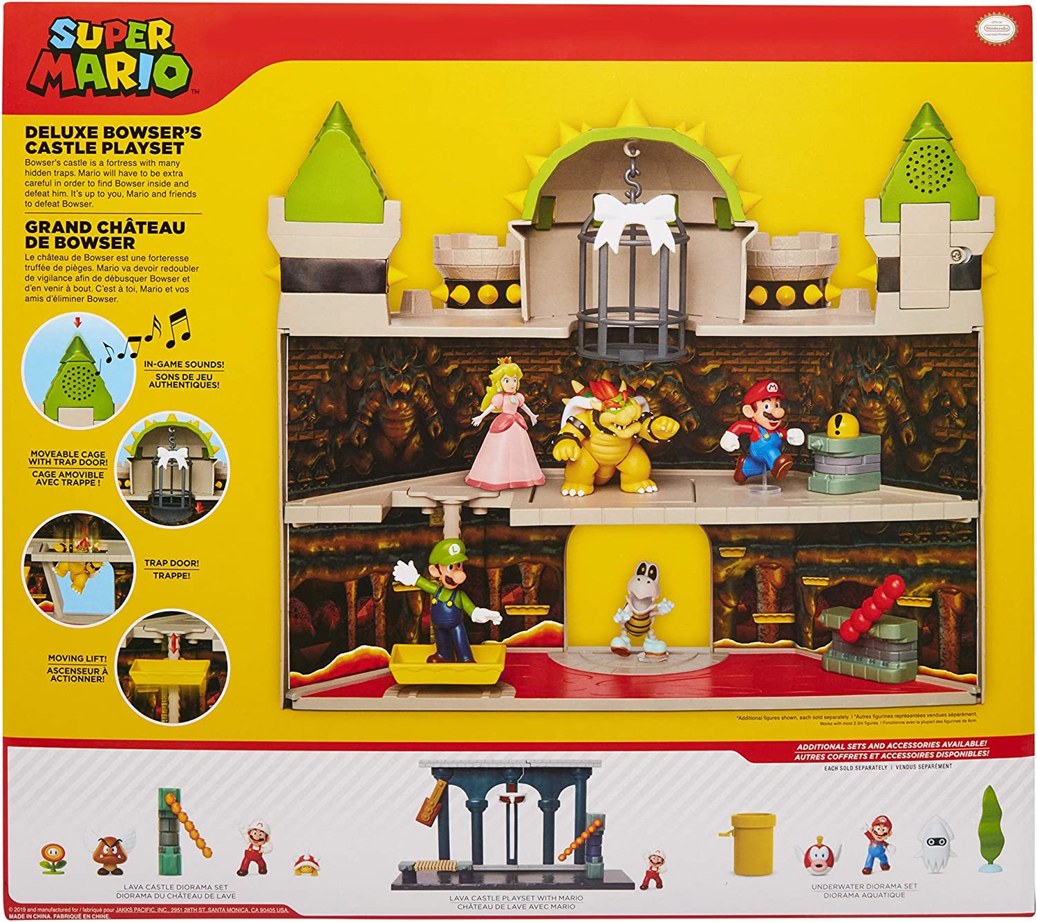 ปราสาทมาริโอ้-มีเสียงSuper Mario Nintendo Deluxe Bowser's Castle Playset ราคา 3,390.- บาท