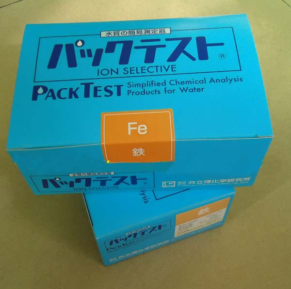 Kyoritsu รหัสสินค้า WAK-Fe ชุดทดสอบคุณภาพน้ำ,Packtest for Iron,meas.range:0.2～10mg/L(Quantity 50pcs./box)